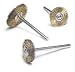 MOUNTED WHEEL BRUSH 1" DIAMETER BRASS 1/8" MANDREL DOUBLE SECTION BOX OF 12