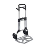 SAFCO PRODUCTS / SAF4055NC / Stow-Away Heavy-Duty Hand Truck Cart, 500lb Capacity, 23w x 24d x 50h, Aluminum / Sold as 1 EA