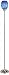 Oceanic Blue Finish Hand-Blown Cased Glass Floor Lamp