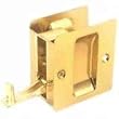 WEISER LOCK 1031 5 V NOTCH PRIVACY POCKET DOOR LOCKSET - ANTIQUE BRASS