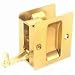 WEISER LOCK 1031 5 V NOTCH PRIVACY POCKET DOOR LOCKSET - ANTIQUE BRASS