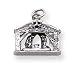 Sterling Silver Antiqued Manger Charm