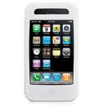 Griffin Technology FlexGrip Silicone Case with Screen Protection for iPhone 3G - Clear/White (6257-IP2FGC)