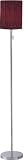 Livlig Collection 1-Light 60&Atilde;&para; Chrome Floor Lamp with Merlot Rayon Crinkled Fabric Shade LS-81558C/MER