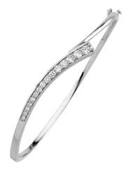14K White Gold 3/4 Ct Tw Journey Diamond Bracelet