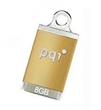 PQI 8GB Intelligent Stick USB Flash Drive i810 Plus. Smallest USB flash drive in the world, waterproof and dust-proof characteristics. Support Windows Vista Ready Boost (Gold)