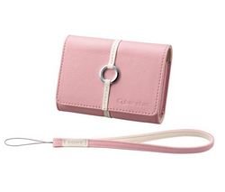 Sony LCS-TWB/P Genuine Leather Soft Carrying Case for Sony T100, T20, W55, W35, W90, & W80 (Pink)