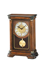 Seiko Mantel Chime with Pendulum Clock Brown Alder Case Ornamental Dial