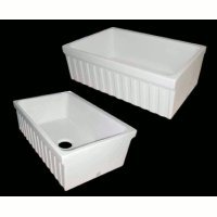 WHITEHAUS Apron Front Farmhouse Kitchen Sink WHITE