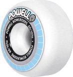 Powell Bowl Riders 60mm Skateboard Wheels-Pf Blue Logo (Set Of 4)