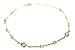 14K Yellow Gold Twisted Hand Made Link Anklet with White Gold Bezel Set Diamonds
