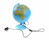 Illuminated Globe Table Lamp 260Mm World Light - Color: Frosted Blue