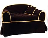 Black with Gold Trim Leroy Dog Sofa