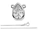 1.45 Carat Pear Diamond Bezel Solitaire Pendant 14k White Gold D-VS2,EGL Certified