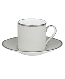 Monique Lhuillier for Royal Doulton Pointe d'Esprit Espresso Cup and Saucer Set