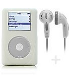 iSkin eVo2 (Ghost) - 4G 20GB iPod, iPod Photo 30GB & 20GB iPod with Color Display+Cerulean XLR earphone (Grey/white)
