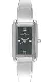 Anne Klein Rectangle Case with Black Dial Bangle Watch 10-6097BKSB