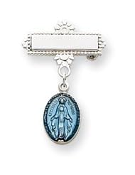 Genuine IceCarats Designer Jewelry Gift Sterling Silver Enameled Miraculous Medal Pin