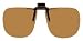 Polarized Clip-on Flip-up Plastic Sunglasses - Square - 56-58mm X 55mm - Polarized Brown Lenses
