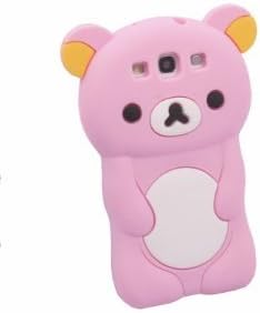 rilakkuma Cute Bear 3D TPU Soft Silicone Case Cover for Samsung Galaxy S3 I9300 Pink+Gift 1pcs Insect Mosquito Repellent Wrist Bands bracelet