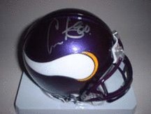 Cris Carter Autographed Minnesota Vikings Riddell Mini Helmet