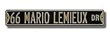 Steel Street Sign: 66 MARIO LEMIEUX DR
