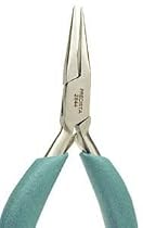 Excelta Chain Nose Plier, Beveled Edge, Smooth, SS, 4.5"