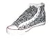 Bandana Fever : Custom Bandana Converse Hi-Top (White/Black)