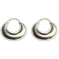 Earrings Sterling Silver Handmade Jewelry 1 inch (ers251)