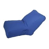 Comfort Research Frameless VEGAS CHAIR Twill Navy 34W x 24D x 32 High Fuf Foam Filled Poof Foof