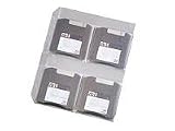Fellowes(R) Loose-Leaf Binder Sheets For Zip(R) Diskettes, 4 Capacity, Pack Of 5