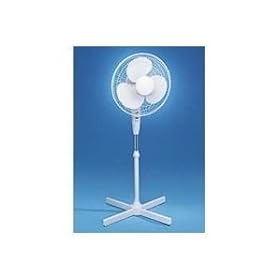 16" White 3 Speed Oscillating Floor Pedestal Fan New