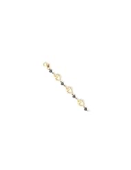 14k Two-Tone Mother & Child w/Hearts & .11ct Dia. Bracelet Length 7.5"