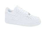 Nike Air Force 1 (Youth-Boys/Girls) 314192-117 (4.5, White/White) [Apparel]
