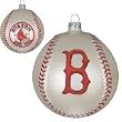Boston Red Sox 3" Glass Baseball Holiday Tree Ornament - MLB Baseball