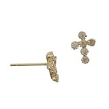  : 14K Cross Cubic Zirconia Earring
