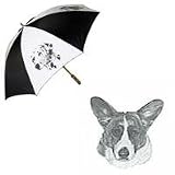 Cardigan Welsh Corgi Umbrella by Porcelain by Rosalinde (60' Arc)