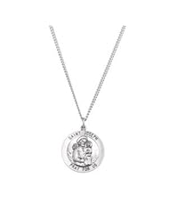 Sterling Silver-St. Joseph Medal Pendant Or Necklace by US Gems