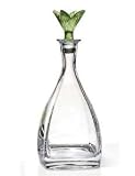 GRACE EMERALD WINE DECANTER - 30 OUNCE GLASS WINE DECANTER WITH EMERALD STOPPER, GRACE COLLECTION