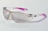 Clear Frame w/Pink Tips/Clear Indoor - Outdoor Lens, Mono-lens construction.