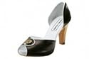 Ashley Brooke Peeptoes Leder dunkelbraun