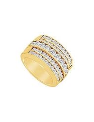 Diamond Row Ring 14K Yellow Gold - 2.00 CT Diamonds