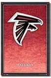 Black Painted Wood Framed Atlanta Falcons Sports Poster 22x34" Print