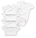 : Gerber Short Sleeved Onesies White - 5 pack, 24 Months, Fits 24-32 lbs