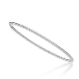 14K White Gold Slip-On 2.5mm Florentine Bangle Bracelet