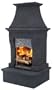 Pacific Living 2001123 Fireplace - Midnight Grey with Marble