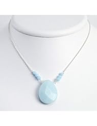 Sterling Silver Amazonite Necklace 16"