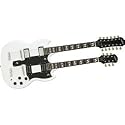 Epiphone Limited Edition G-1275 Double Neck Custom Electric Guitar, Alpine White