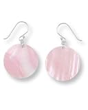 Boma Large Pink Shell Disc Earrings
