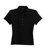 NEW Port Authority Signature - Ladies Pima Cotton Fine Knit Sport Shirt Black-M
